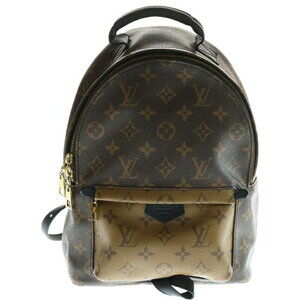 Louis Vuitton Palm Springs Backpack Monogram Reverse Leather Brown Black